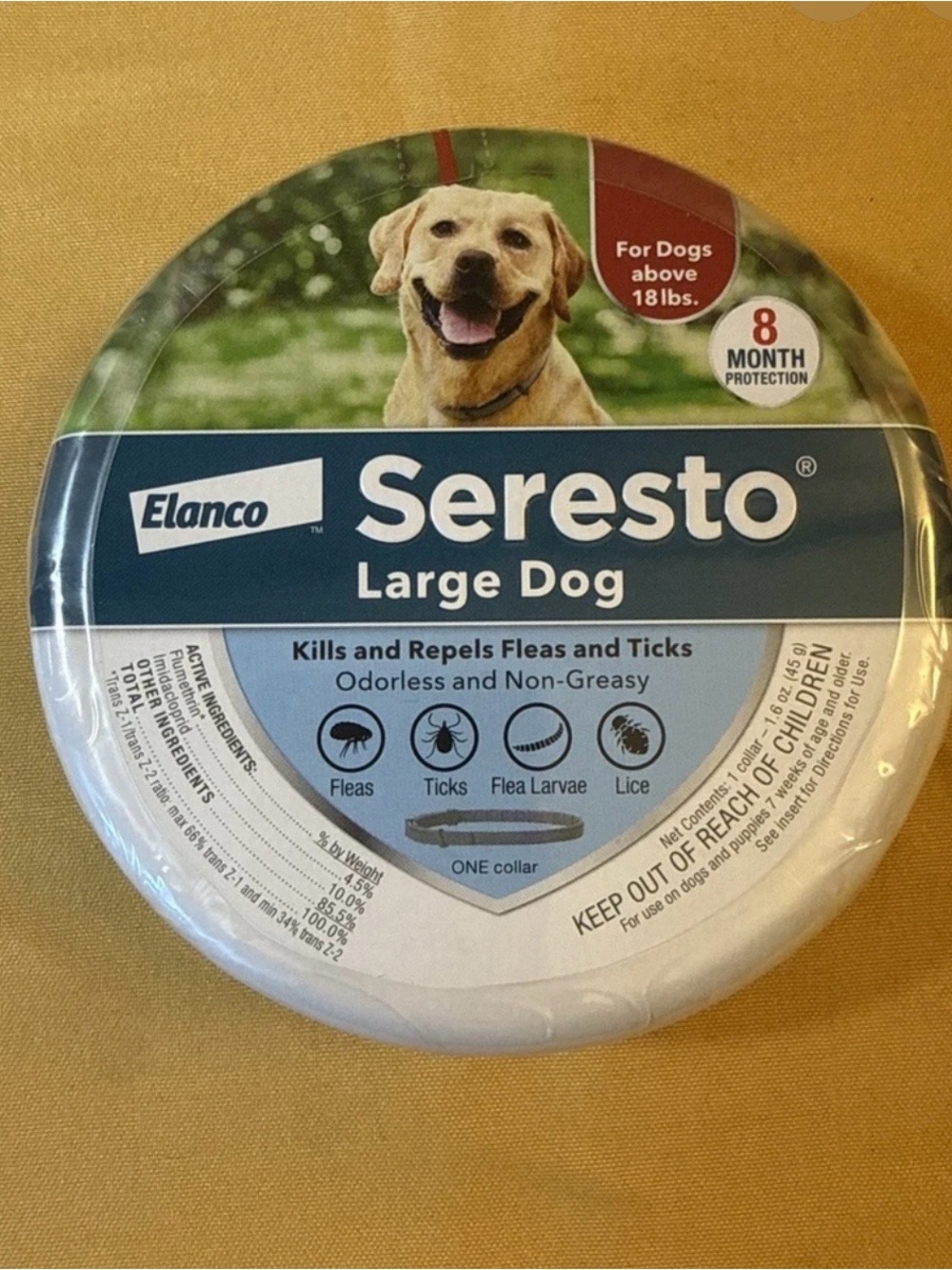 Elanco Seresto Large Dog Flea & Tick Collar - Blue & White